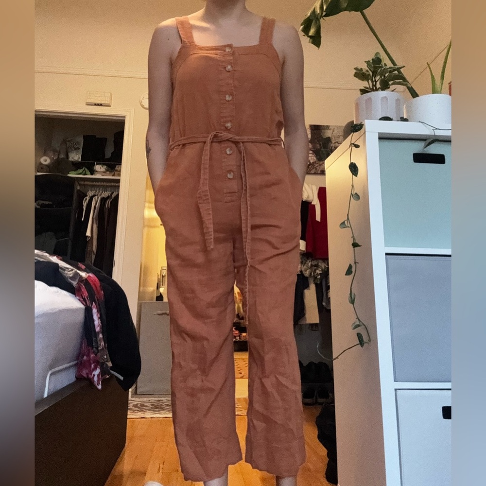 Madewell Terracotta Jumpsuit with Button Front